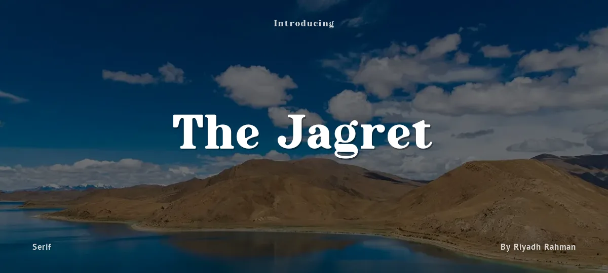 The Jagret font preview
