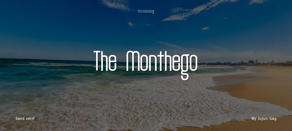 The Monthego font preview