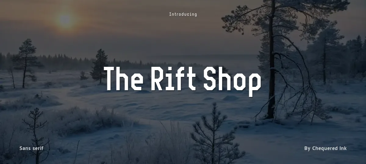 The Rift Shop font preview