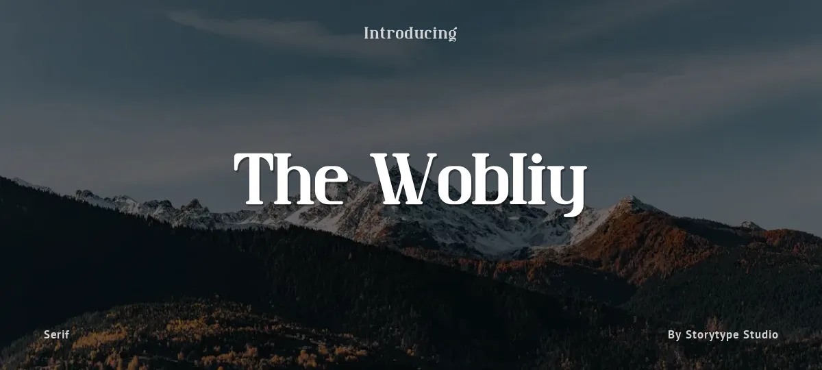 The Wobliy font preview