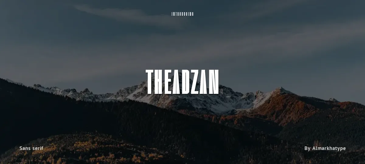 Theadzan font preview