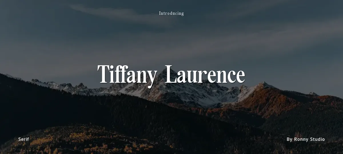 Tiffany Laurence font preview