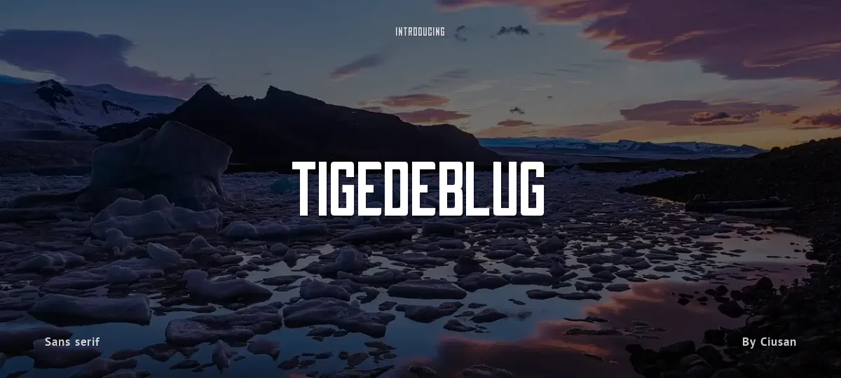 Tigedeblug font preview