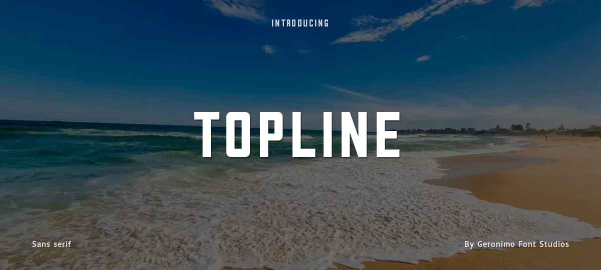 Topline font preview