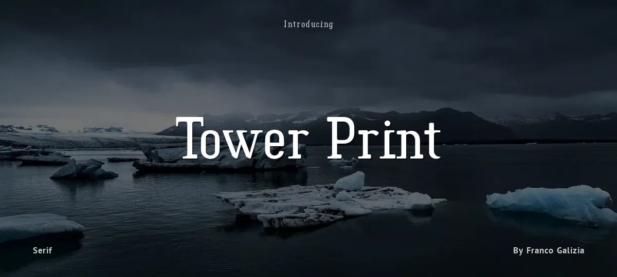 Tower Print font preview