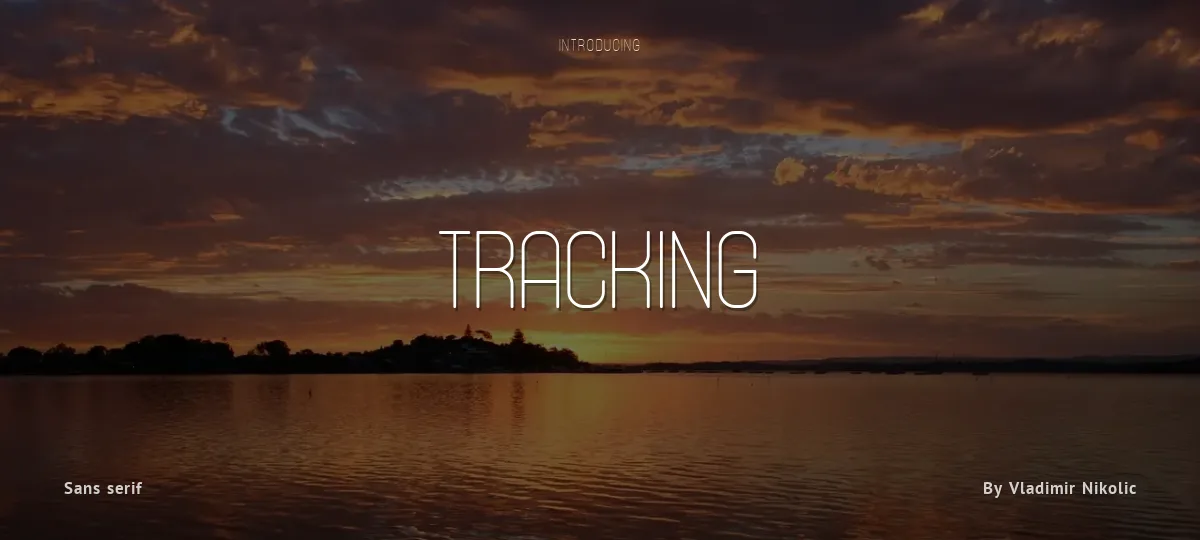 Tracking font preview