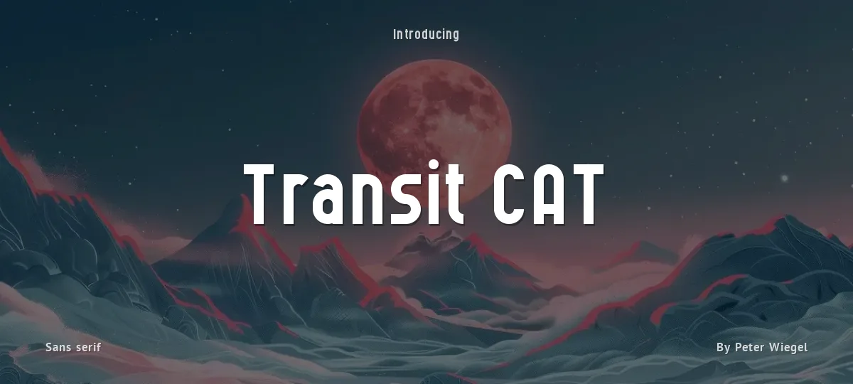 Transit CAT font preview