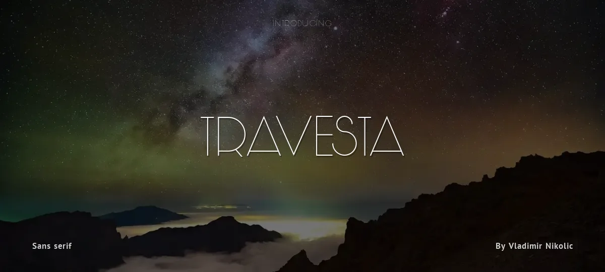 Travesta font preview