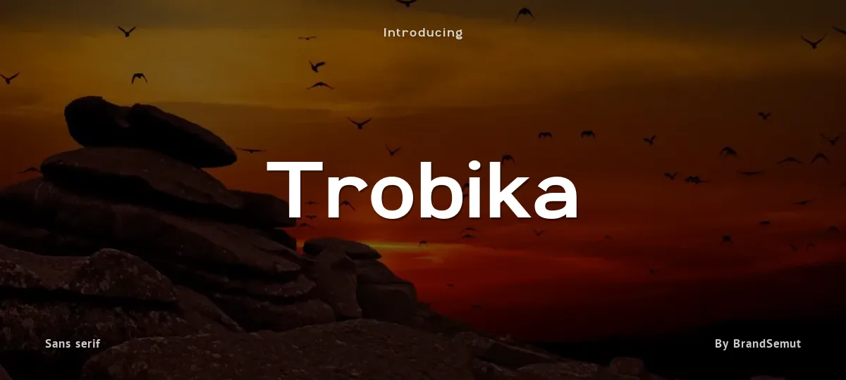 Trobika font preview