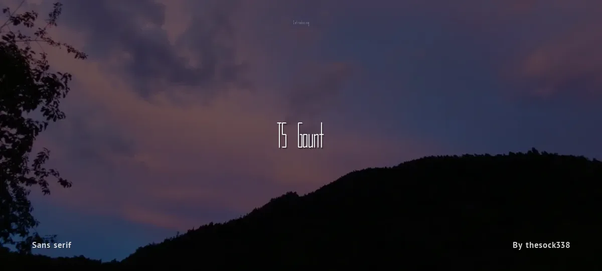 TS Gaunt font preview