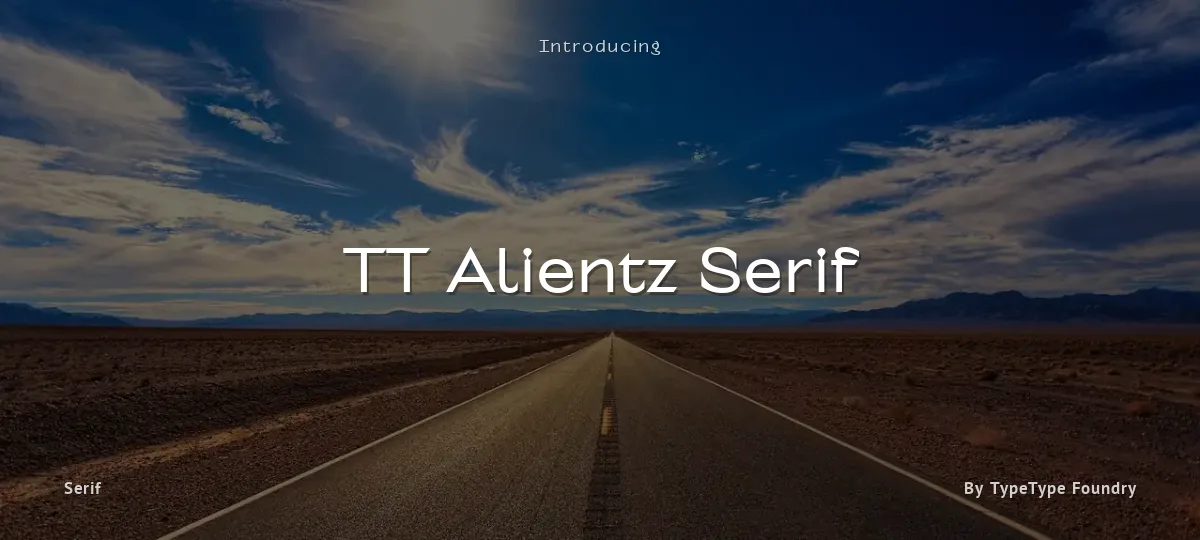 TT Alientz Serif font preview