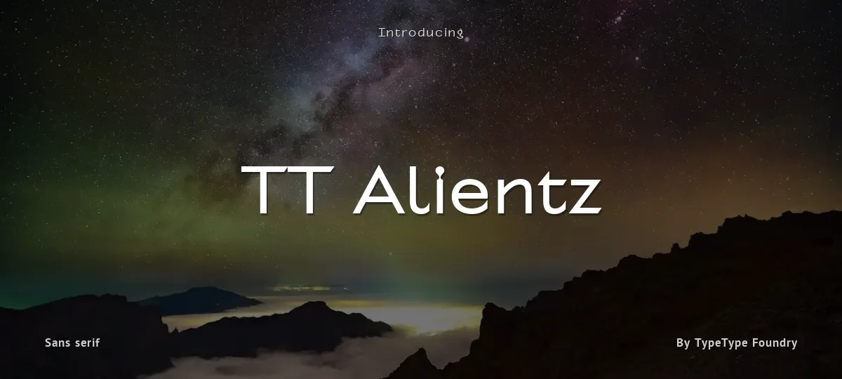 TT Alientz font preview