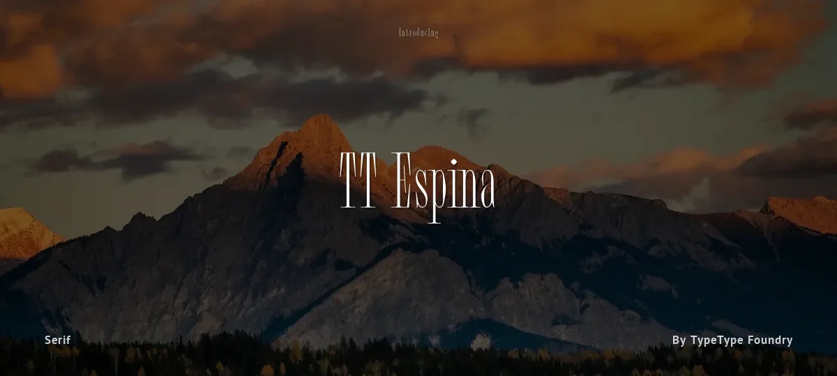 TT Espina font preview