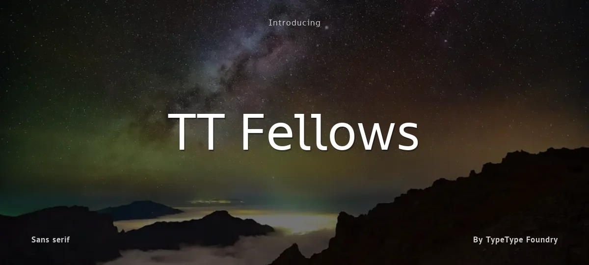 TT Fellows font preview