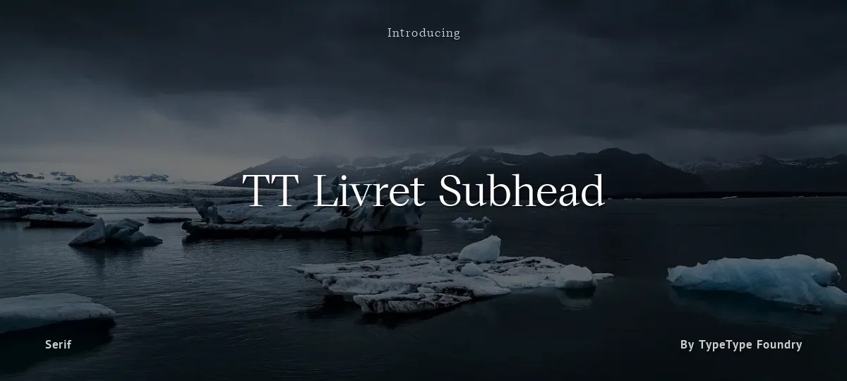 TT Livret Subhead font preview