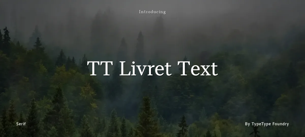 TT Livret Text font preview