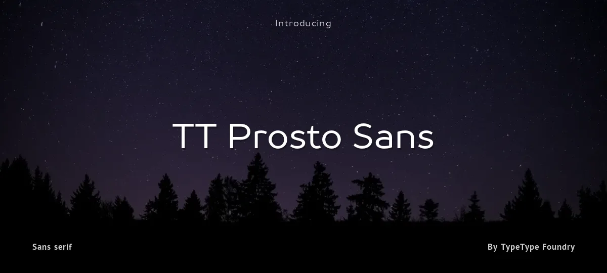 TT Prosto Sans font preview
