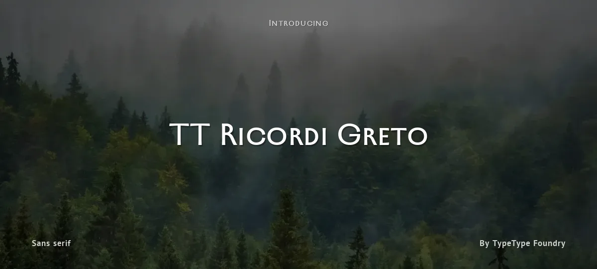 TT Ricordi Greto font preview