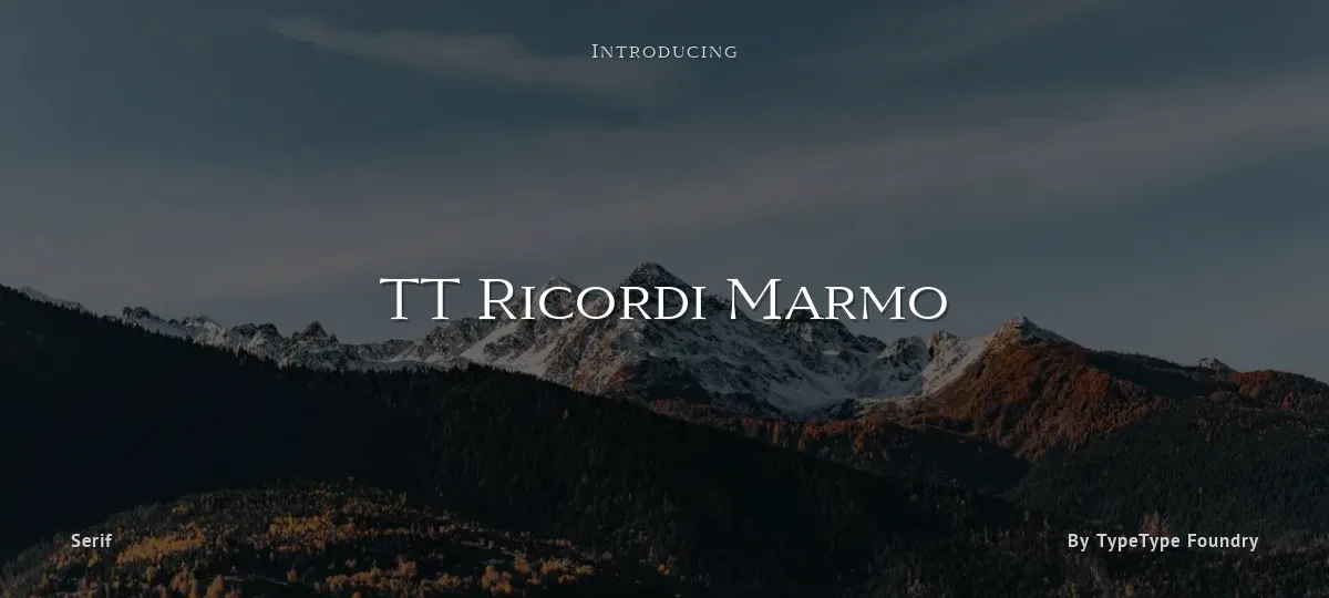 TT Ricordi Marmo font preview