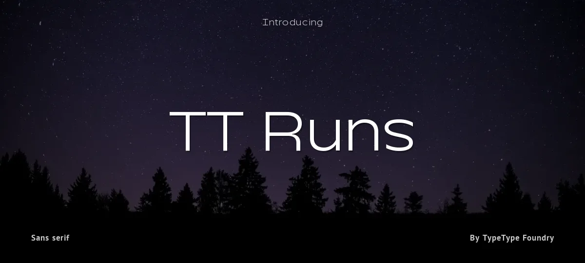 TT Runs font preview