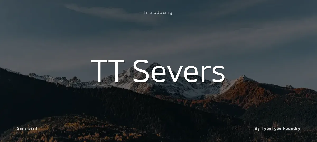 TT Severs font preview
