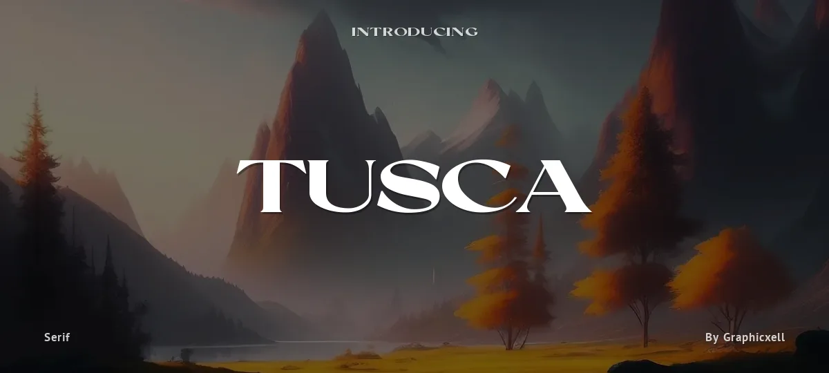 Tusca font preview