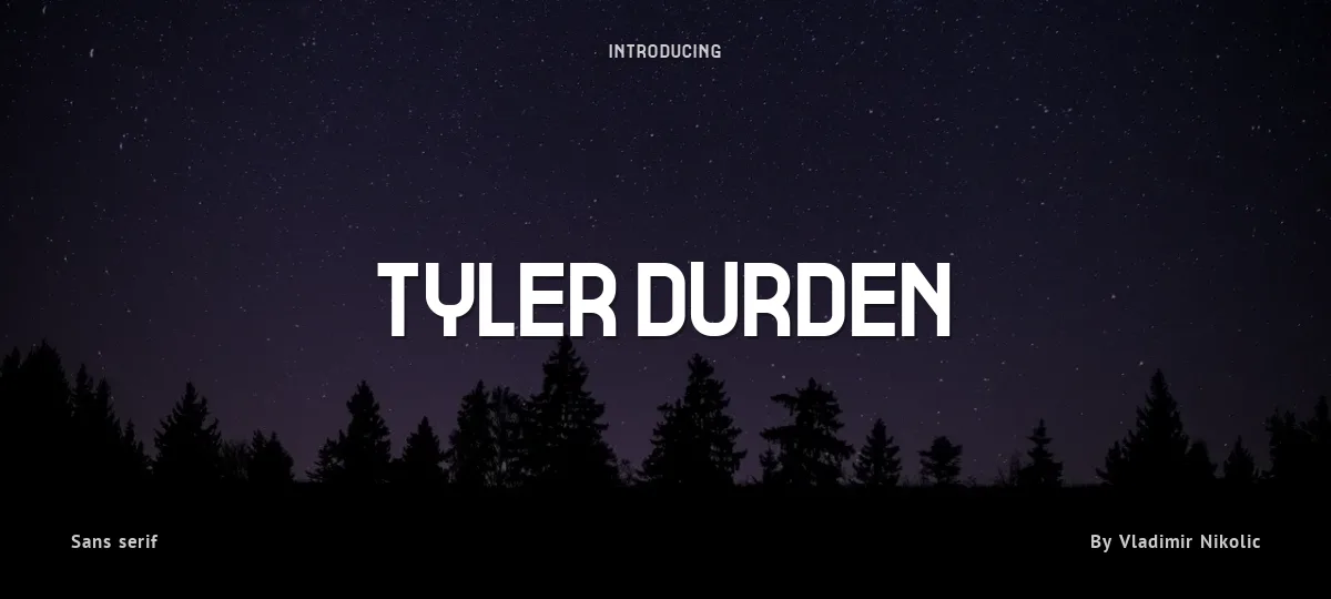 Tyler Durden font preview