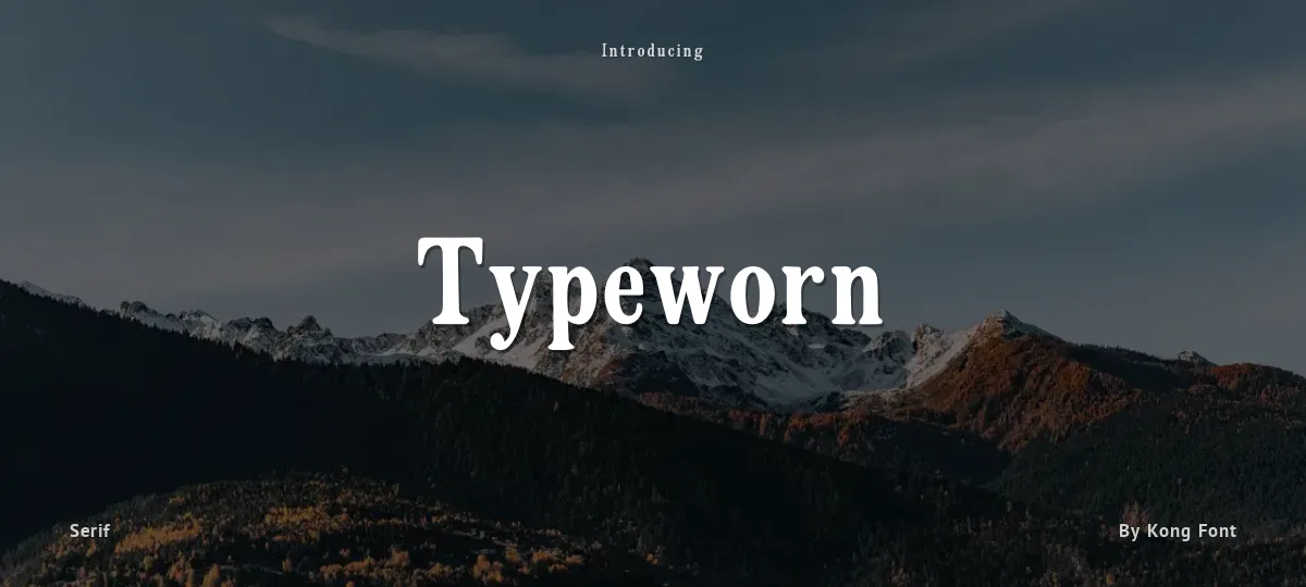 Typeworn font preview