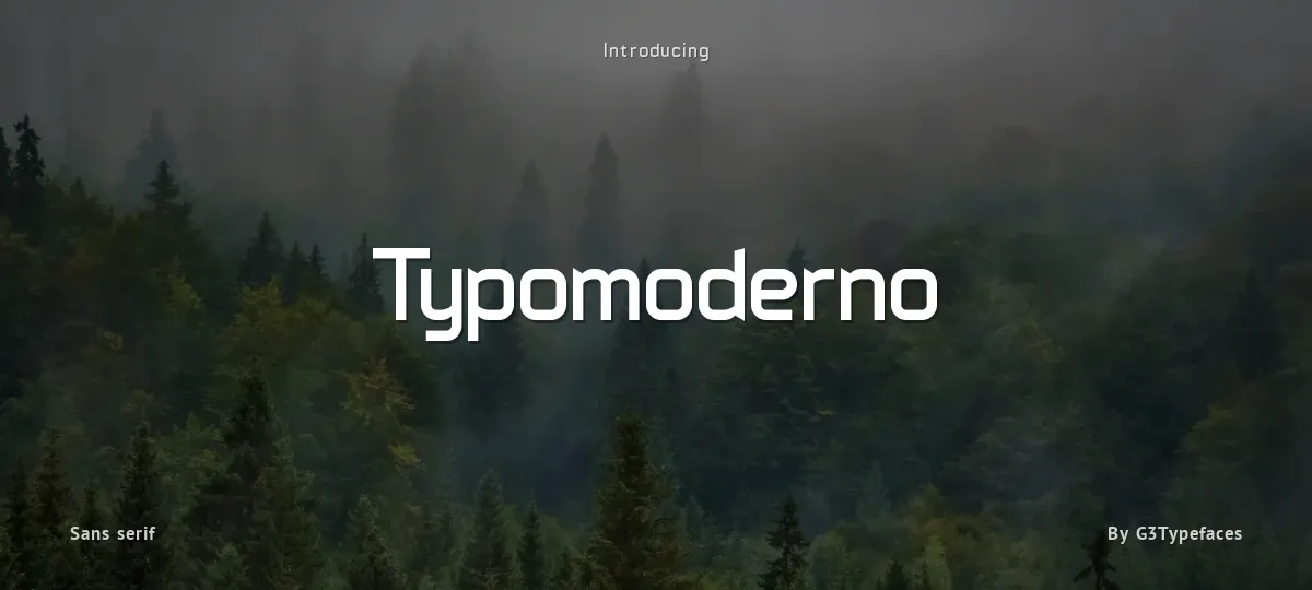 Typomoderno font preview