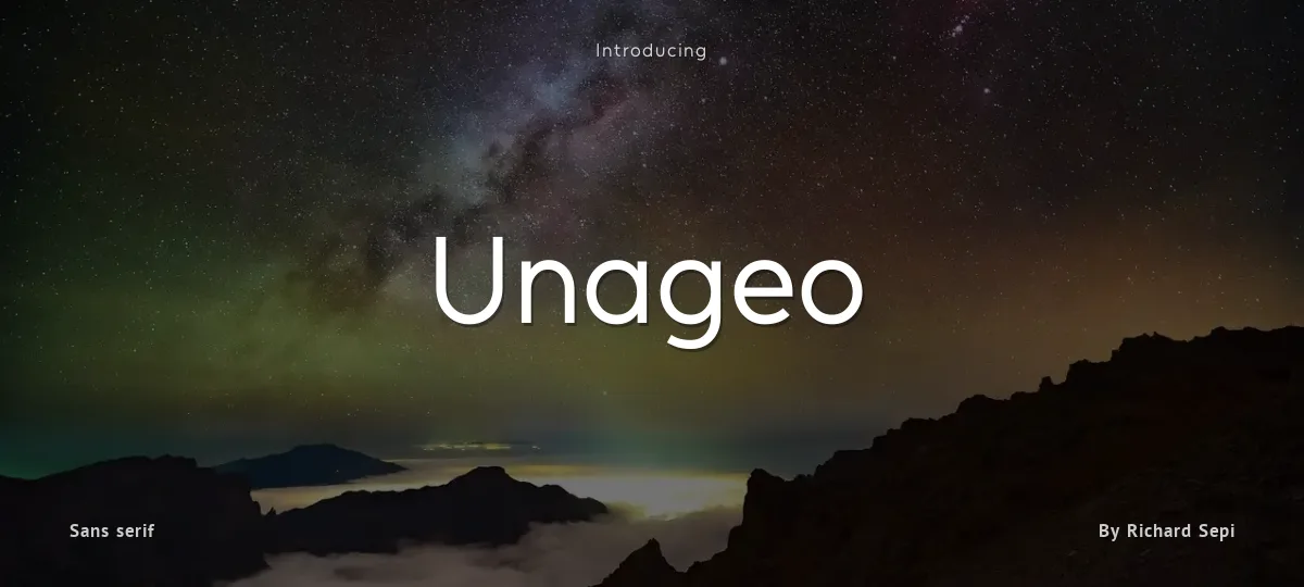 Unageo font preview