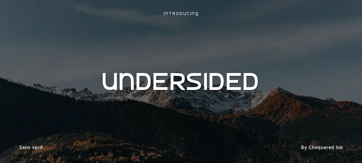 Undersided font preview