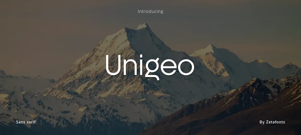 Unigeo font preview