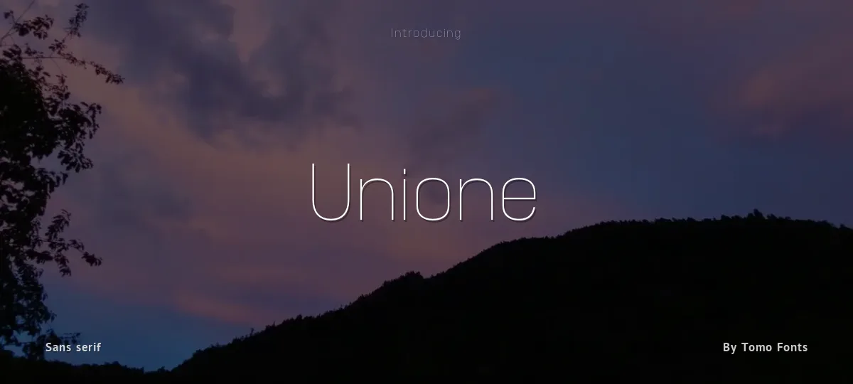 Unione font preview