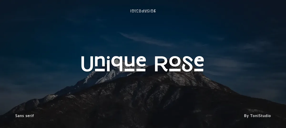Unique Rose font preview