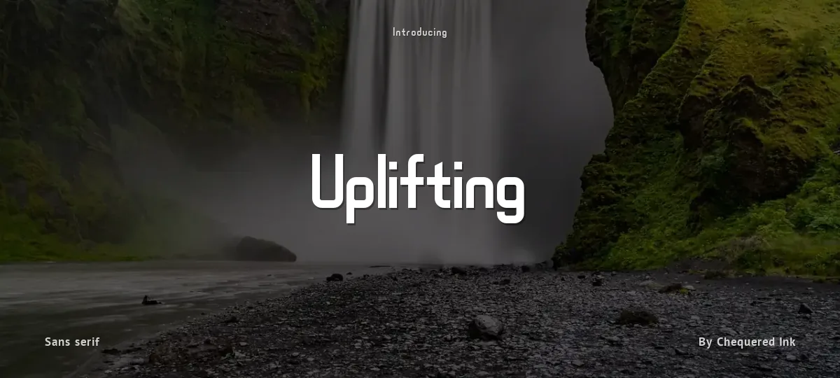 Uplifting font preview