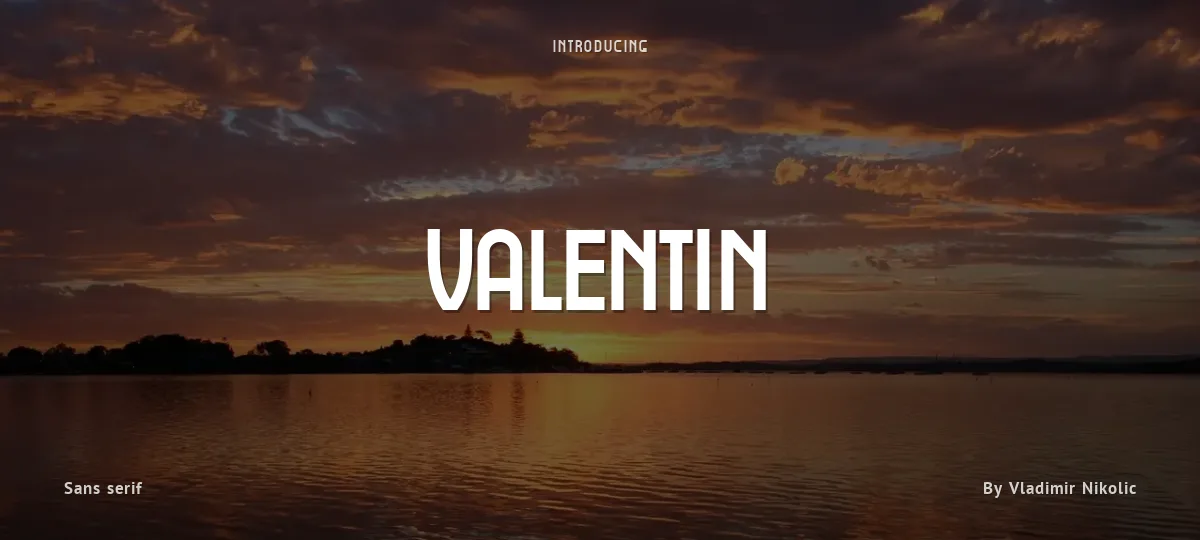 Valentin font preview