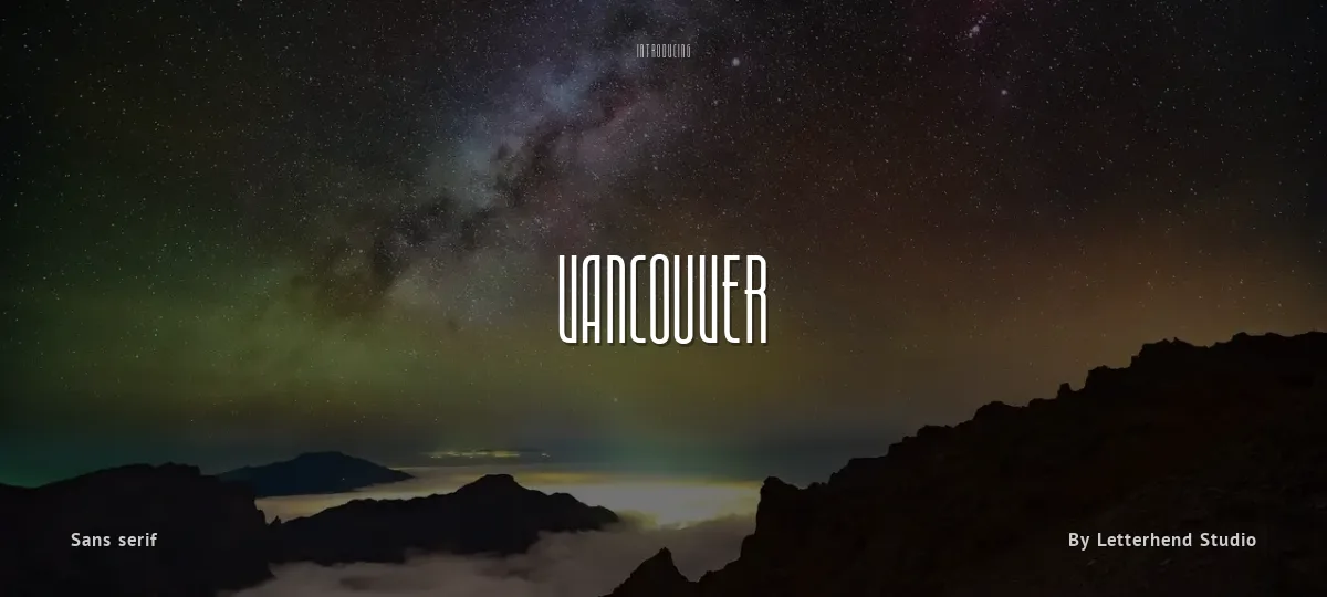 Vancouver font preview