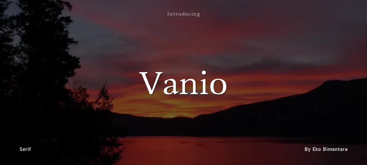 Vanio font preview