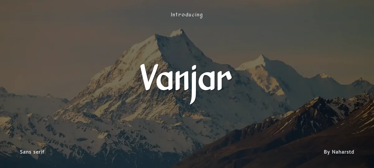 Vanjar font preview