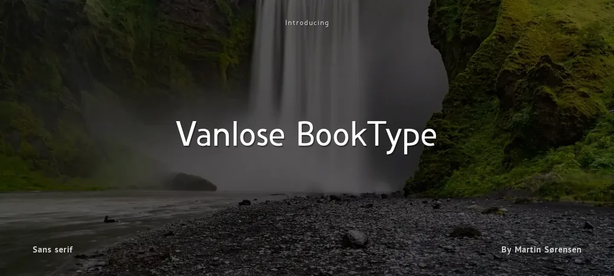 Vanlose BookType font preview