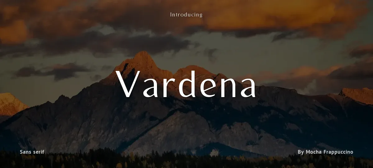 Vardena font preview
