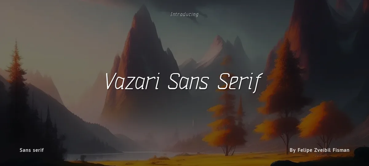 Vazari Sans Serif font preview