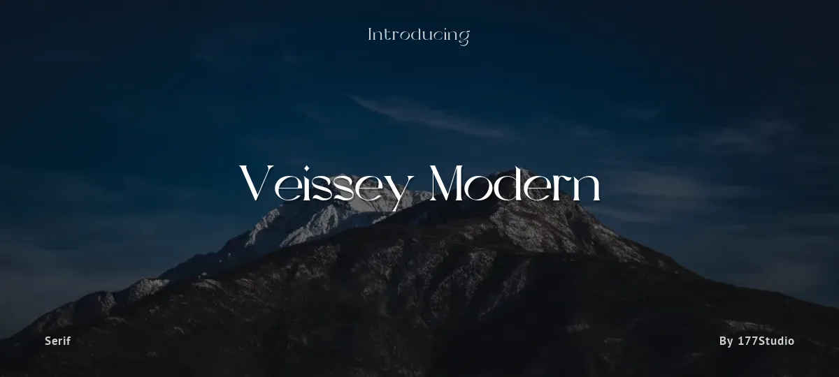 Veissey Modern font preview