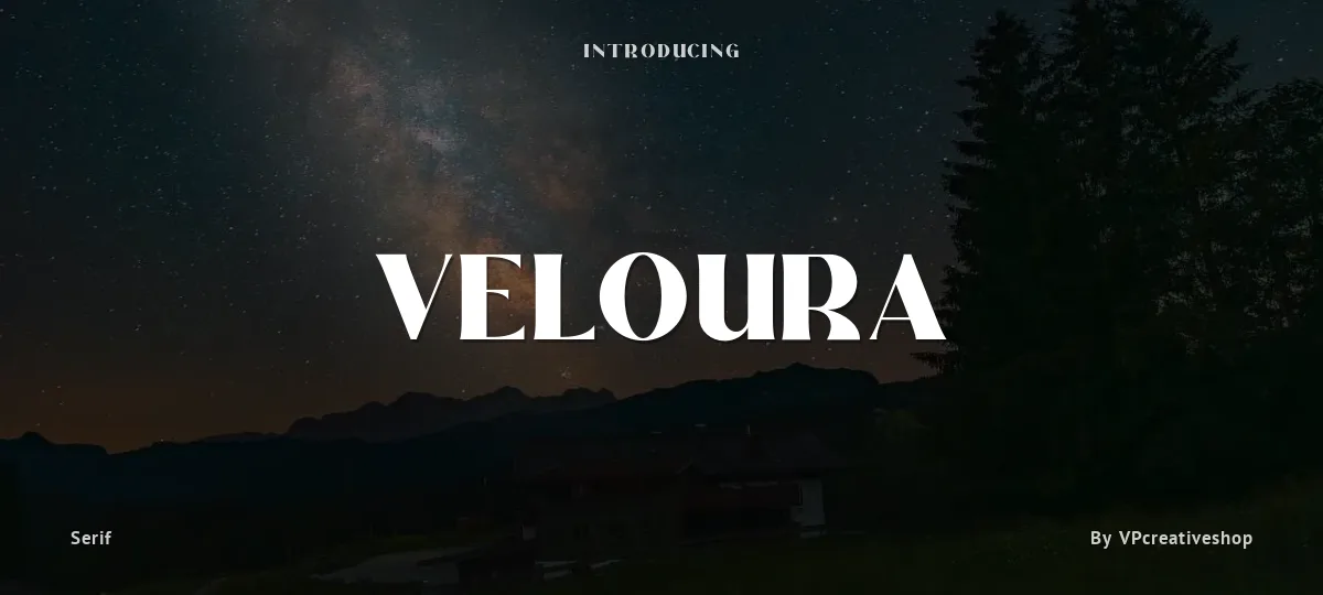 Veloura font preview