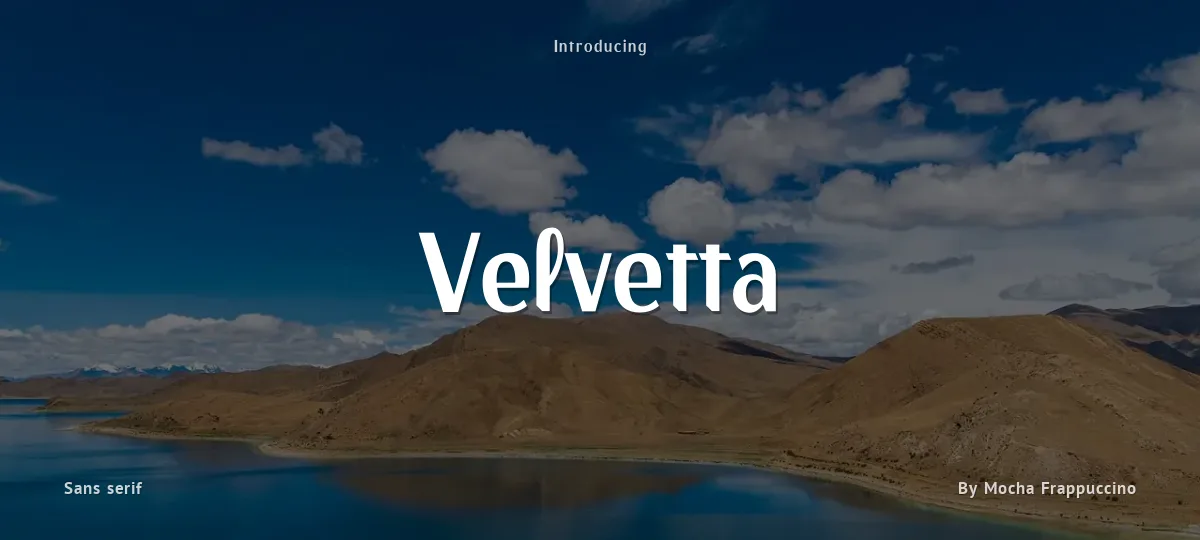 Velvetta font preview