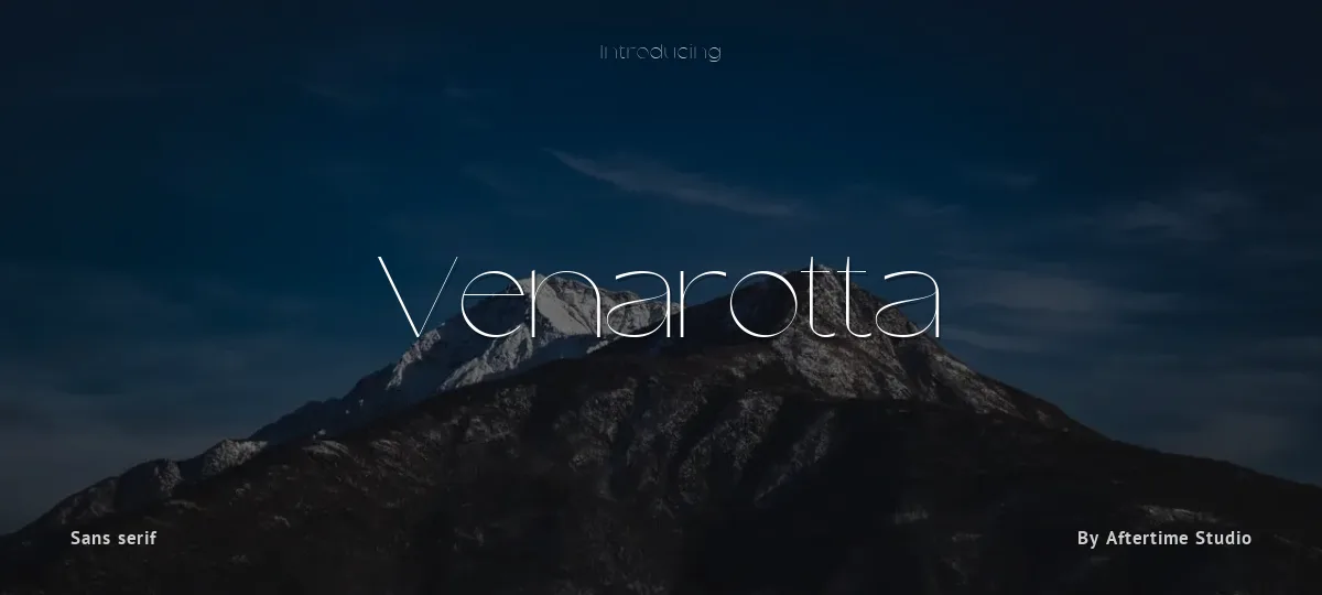 Venarotta font preview