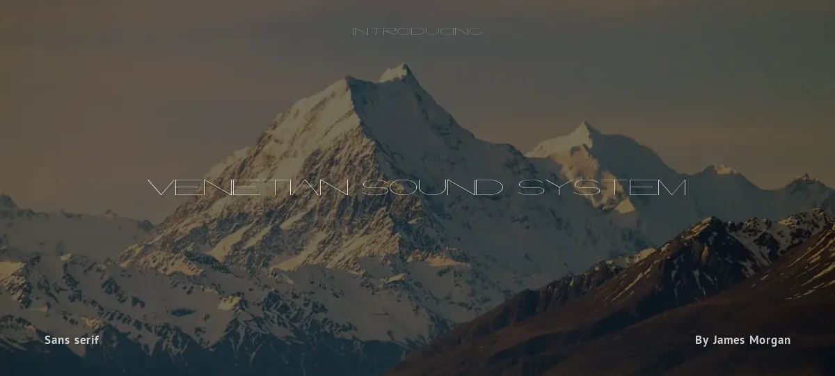 Venetian Sound System font preview