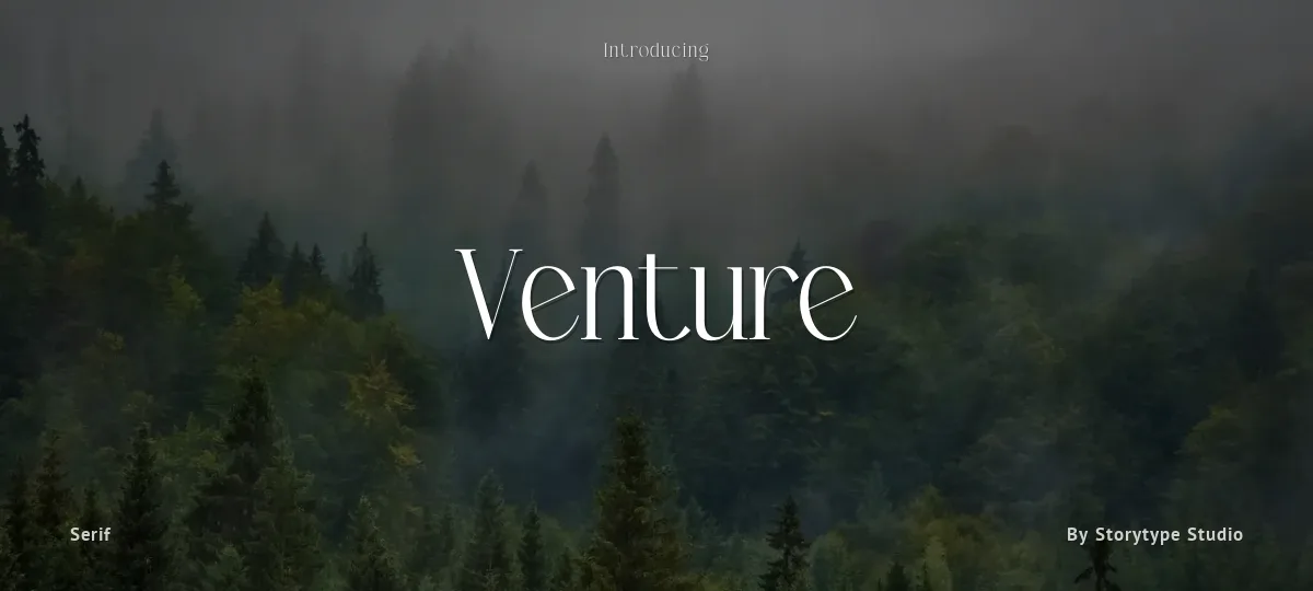 Venture font preview