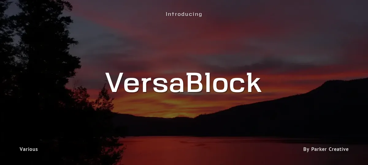 VersaBlock font preview