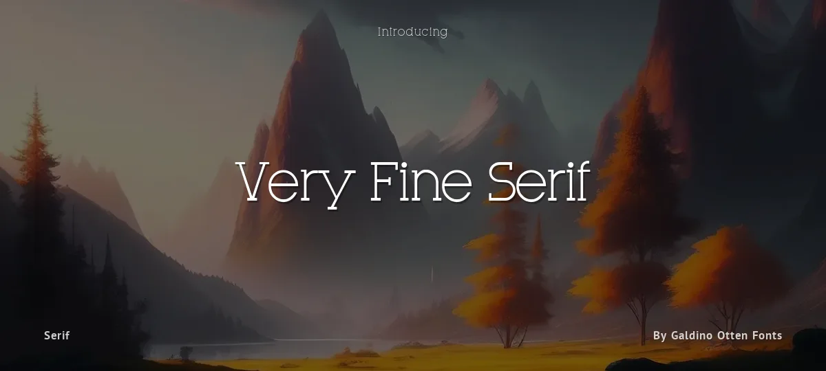Very Fine Serif font preview